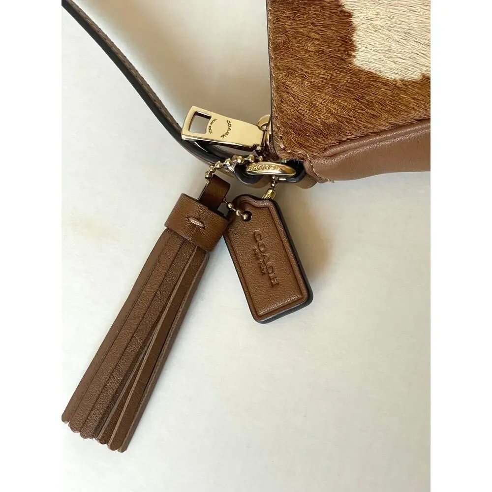 Coach Nolita 19 Wristlet Haircalf Cow Print Leather CDW34